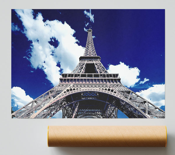 Eiffel Tower Bottom Up View Poster