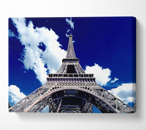  A Canvas Print of Eiffel Tower Bottom Up View Canvas Art