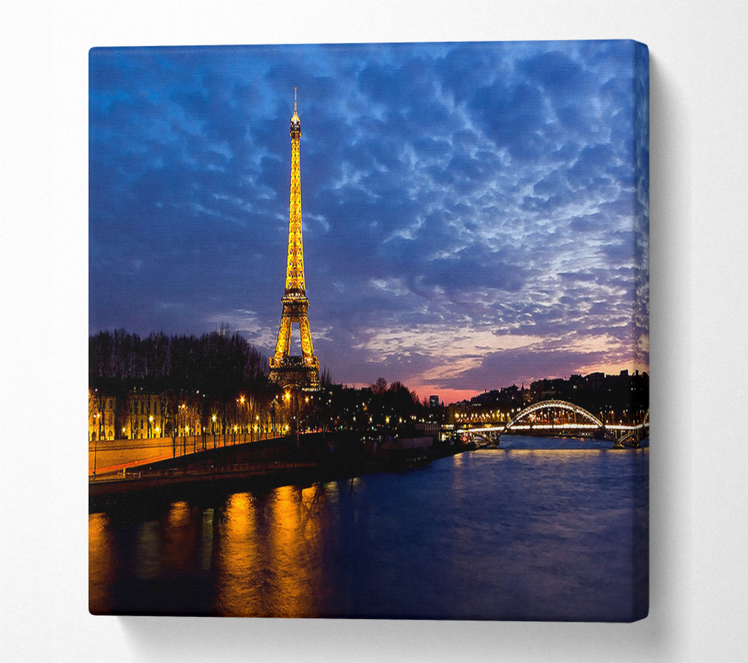  A Canvas Print of Eiffel Tower Paris France Canvas Wall Art