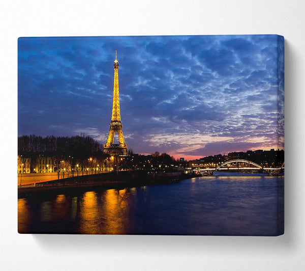  A Canvas Print of Eiffel Tower Paris France Canvas Wall Art