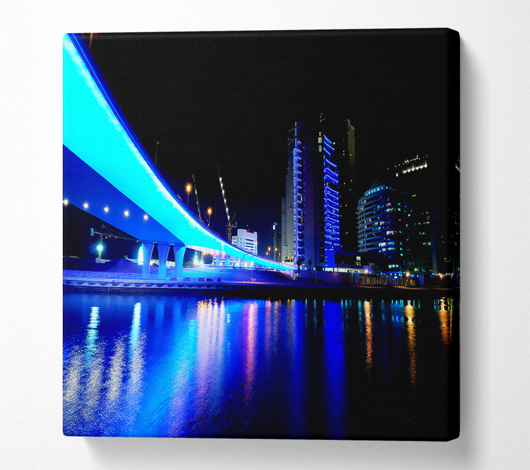  A Canvas Print of Electric Blue Bridge Canvas Art