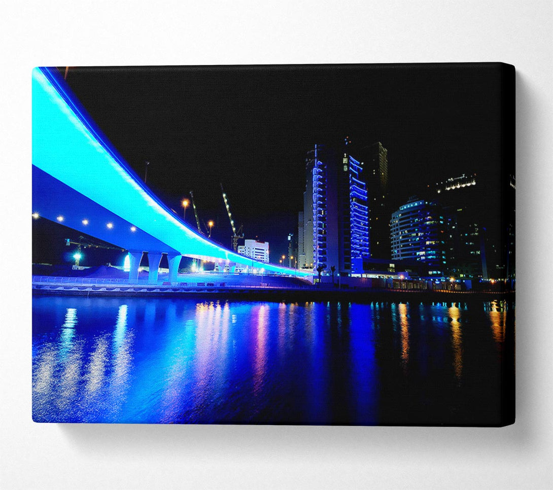  A Canvas Print of Electric Blue Bridge Canvas Art