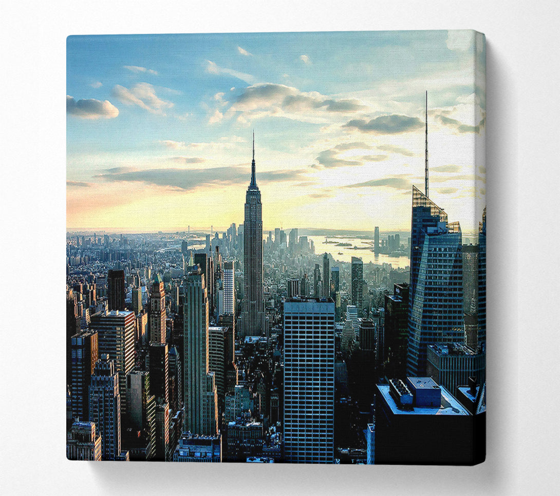  A Canvas Print of Empire State Building At Sunrise Canvas Print