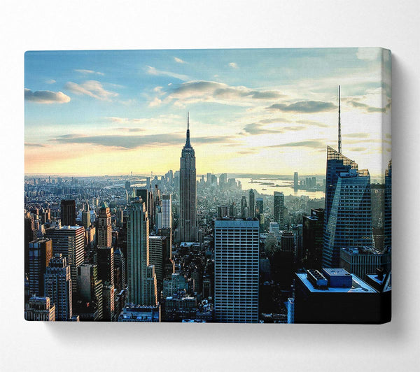  A Canvas Print of Empire State Building At Sunrise Canvas Print