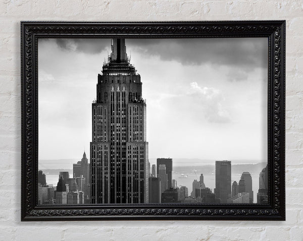 Empire State Building B n W Framed Print