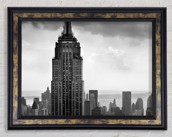 Empire State Building B n W Framed Print