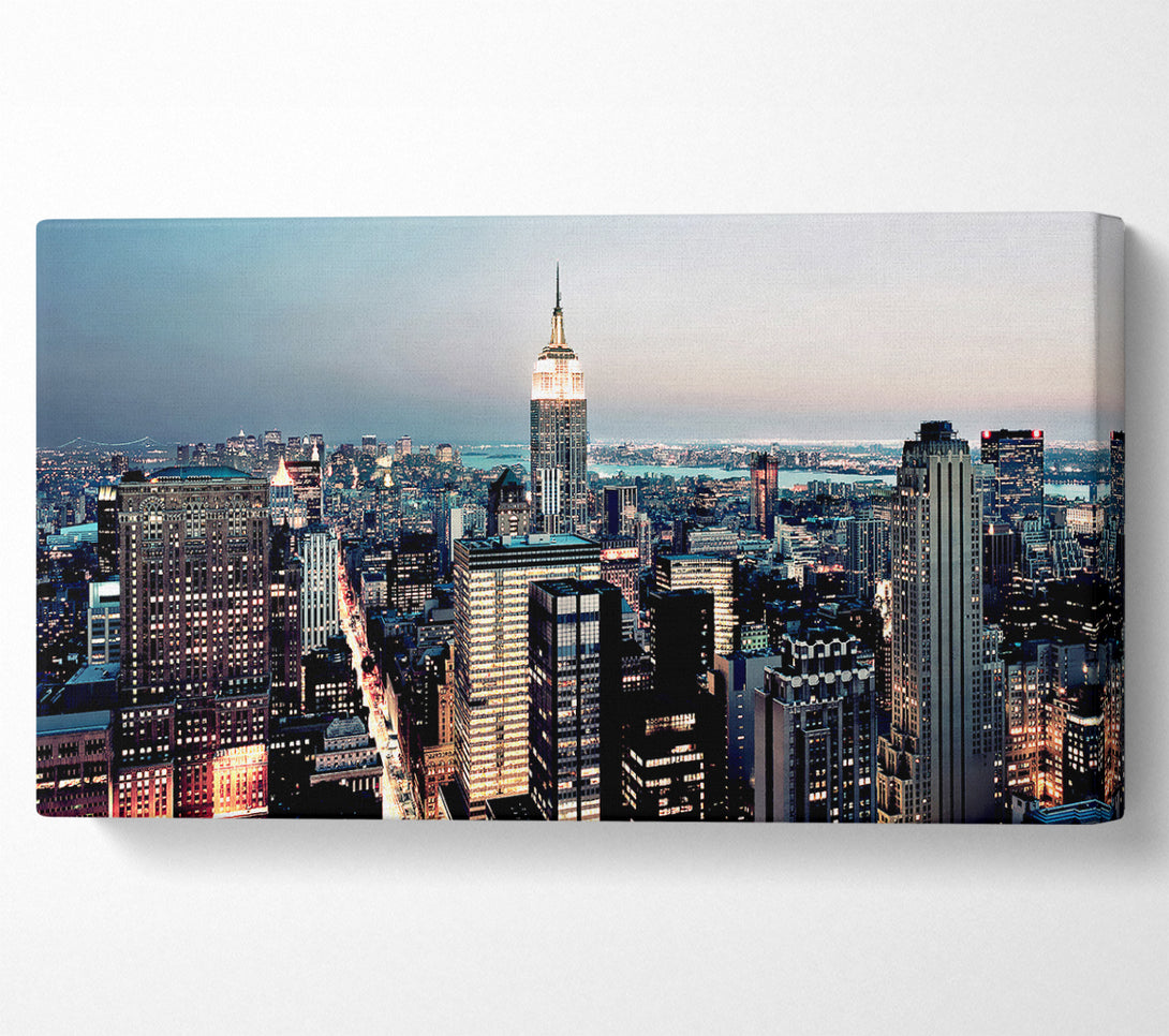  A Canvas Print of Empire State Building At Dusk Canvas Art