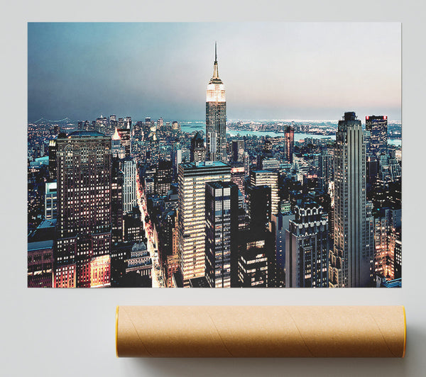 Empire State Building At Dusk Giclee Print