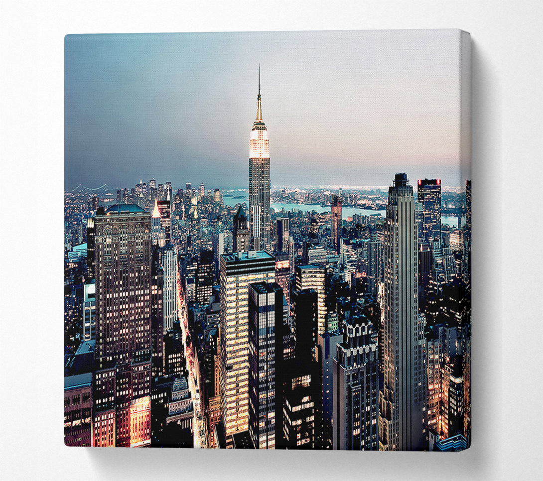  A Canvas Print of Empire State Building At Dusk Canvas Art