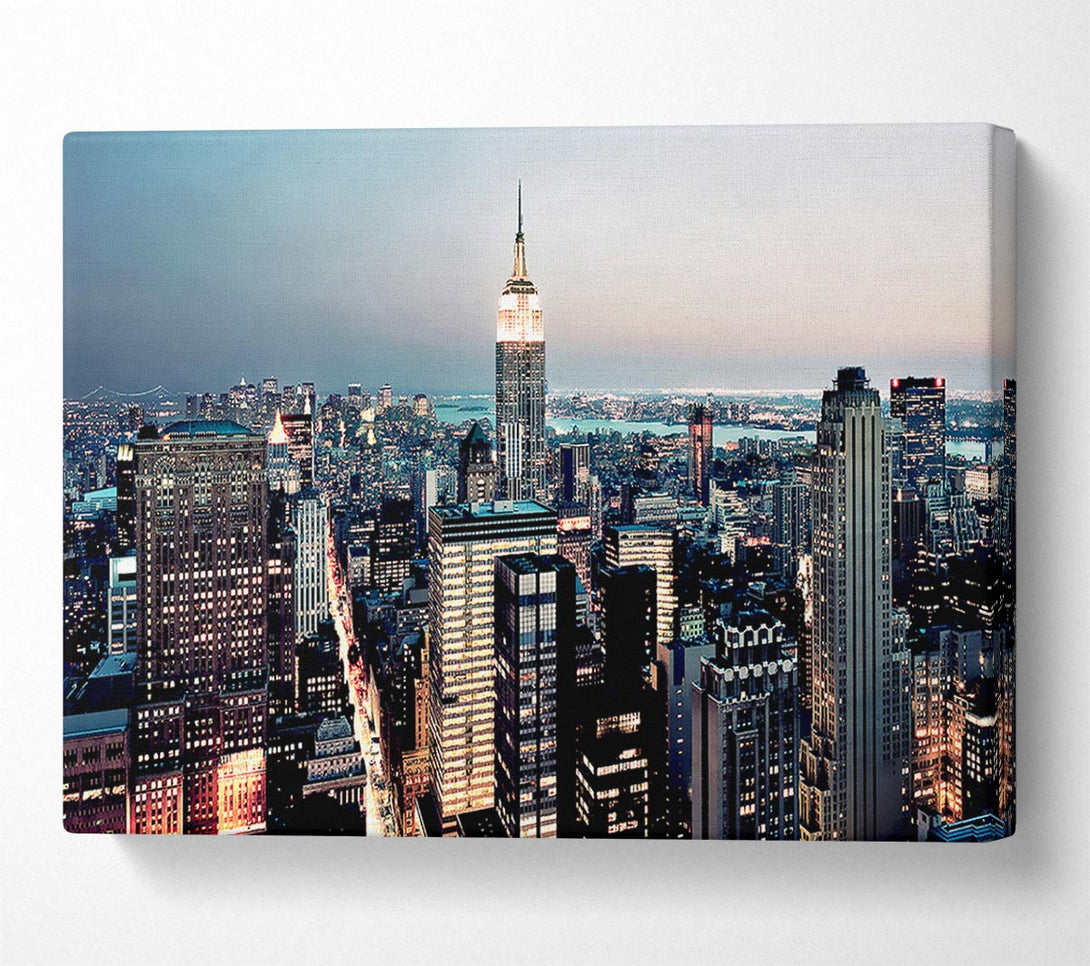  A Canvas Print of Empire State Building At Dusk Canvas Art