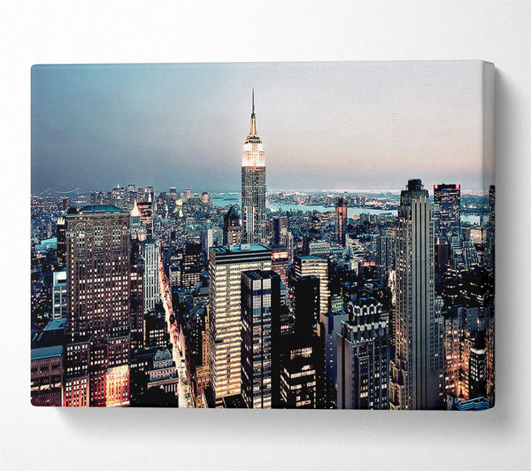  A Canvas Print of Empire State Building At Dusk Canvas Art