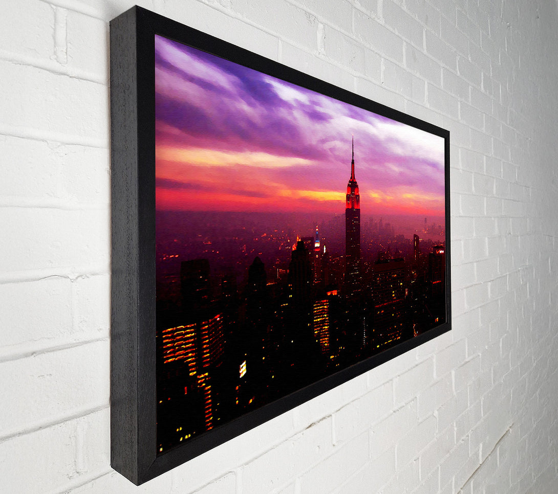 A Canvas Print of Empire State Building Evening Glow Canvas Wall Art
