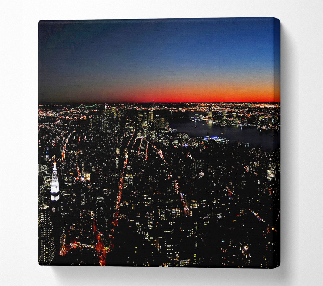  A Canvas Print of Empire State Building Glow Canvas Wall Art