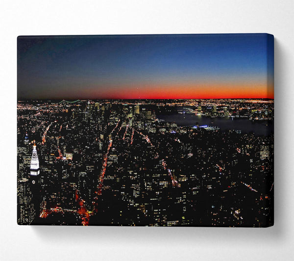  A Canvas Print of Empire State Building Glow Canvas Wall Art