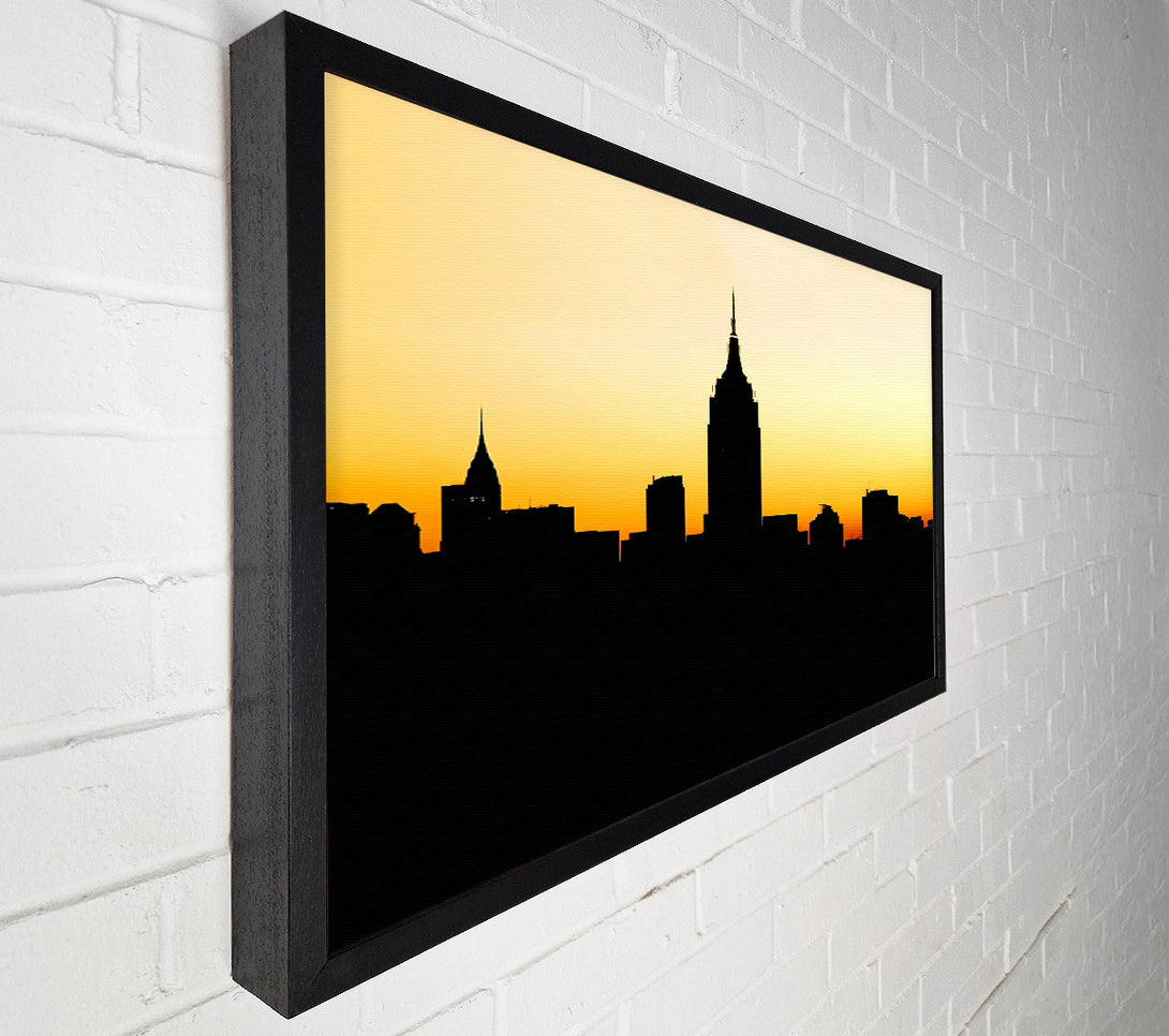  A Canvas Print of Empire State Building In Golden Sunlight Canvas Art