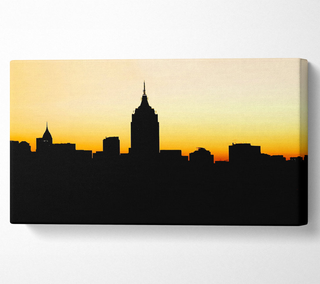  A Canvas Print of Empire State Building In Golden Sunlight Canvas Art