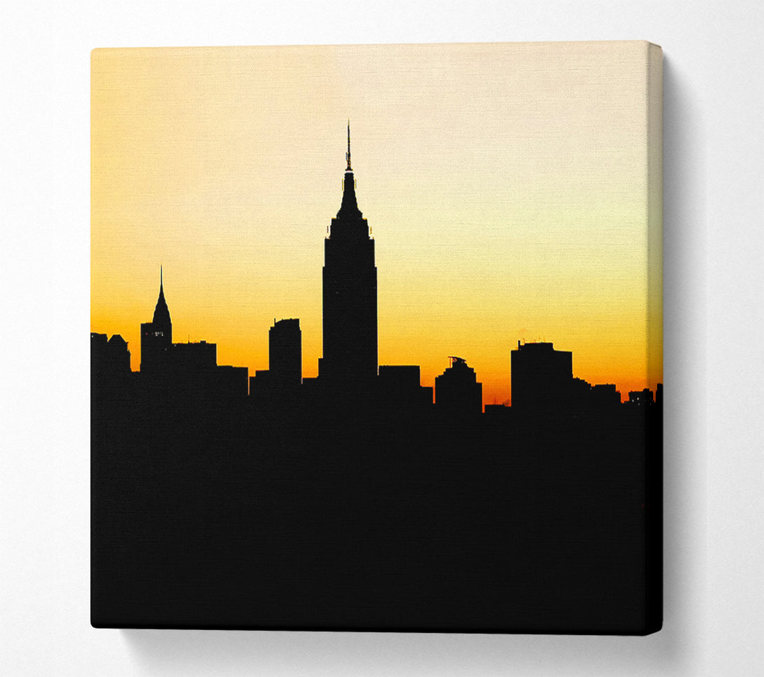  A Canvas Print of Empire State Building In Golden Sunlight Canvas Art