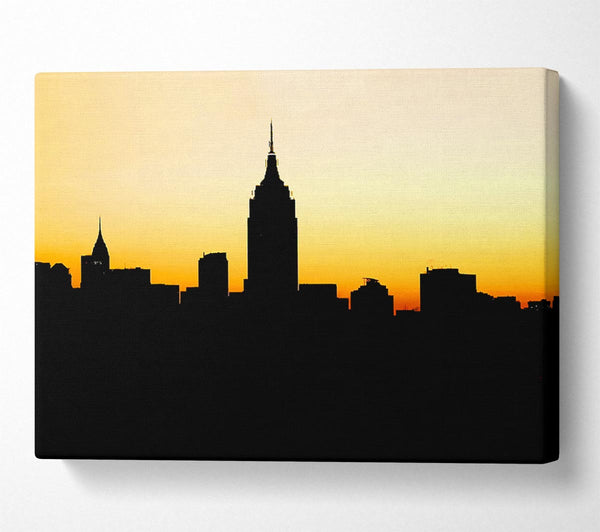  A Canvas Print of Empire State Building In Golden Sunlight Canvas Art