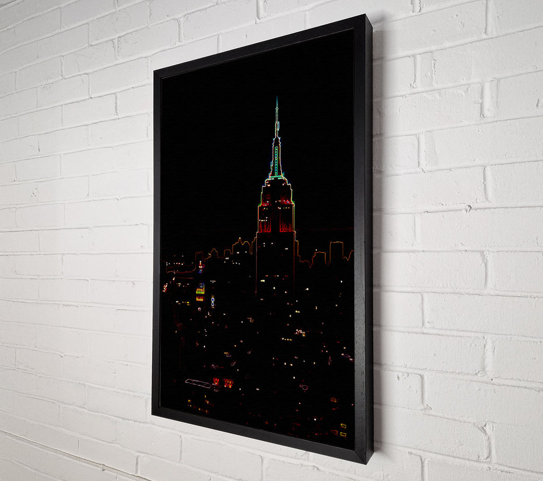  A Canvas Print of Empire State Neon Canvas Wall Art