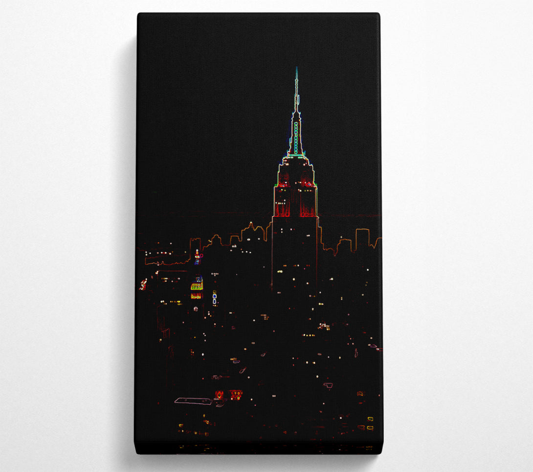 A Canvas Print of Empire State Neon Canvas Wall Art