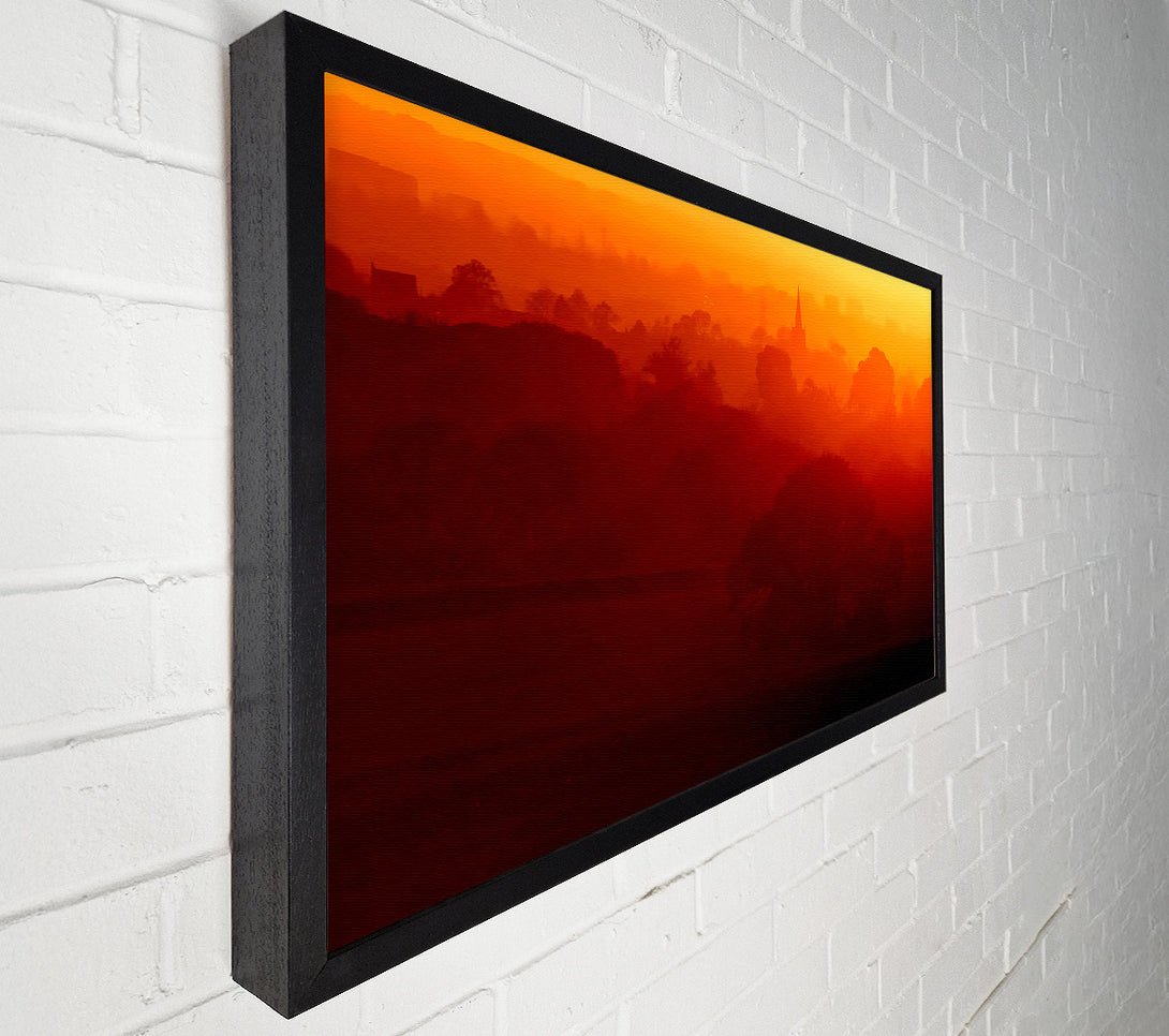  A Canvas Print of English Countryside At Dawn Canvas Print