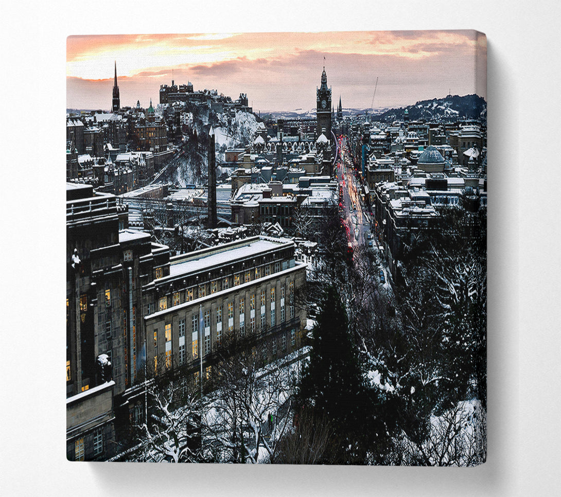  A Canvas Print of Evening In Edinburgh Canvas Print