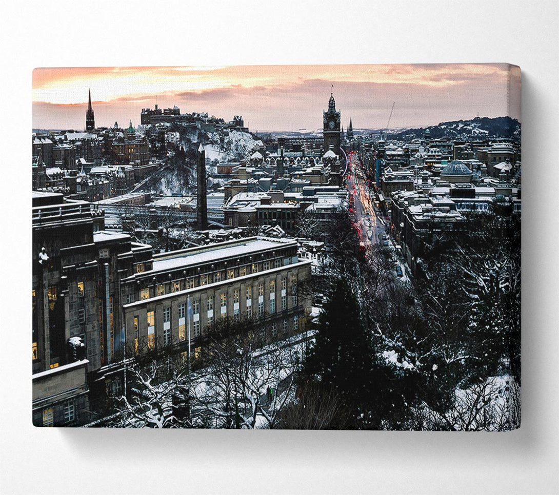  A Canvas Print of Evening In Edinburgh Canvas Print
