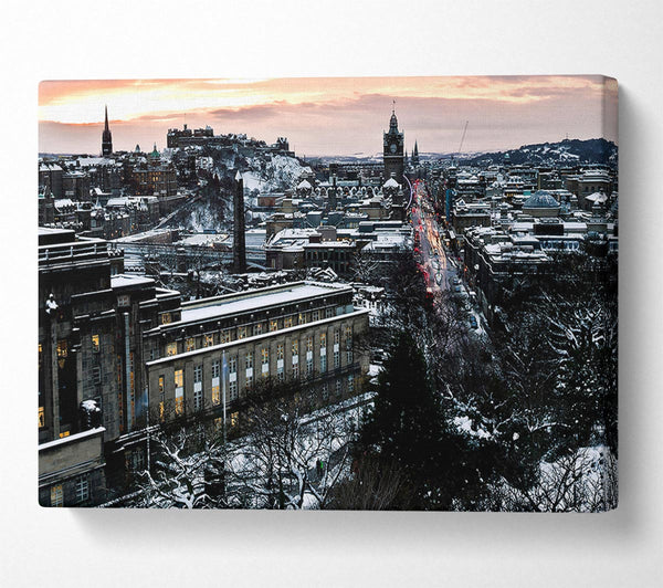  A Canvas Print of Evening In Edinburgh Canvas Print
