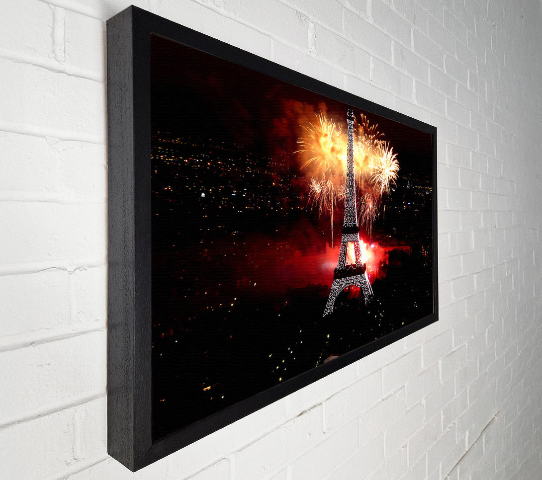  A Canvas Print of Fireworks Eiffel Tower Canvas Wall Art