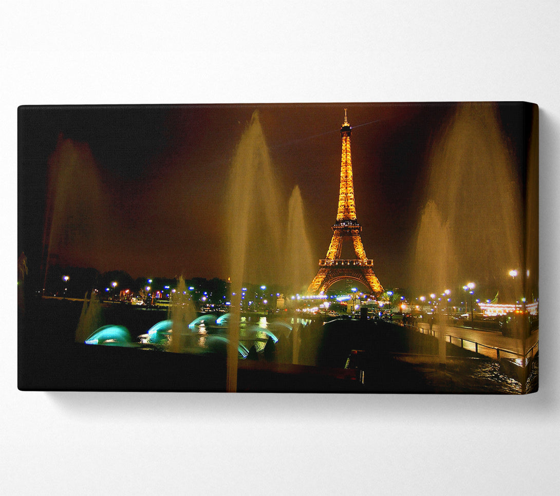  A Canvas Print of Fountains And Eiffel Tower Canvas Print