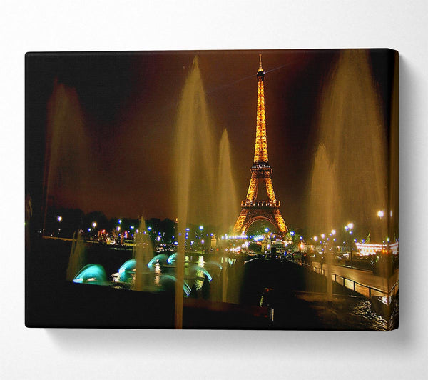  A Canvas Print of Fountains And Eiffel Tower Canvas Print