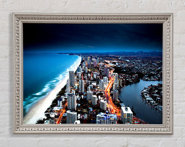 Golden City Coast Framed Print