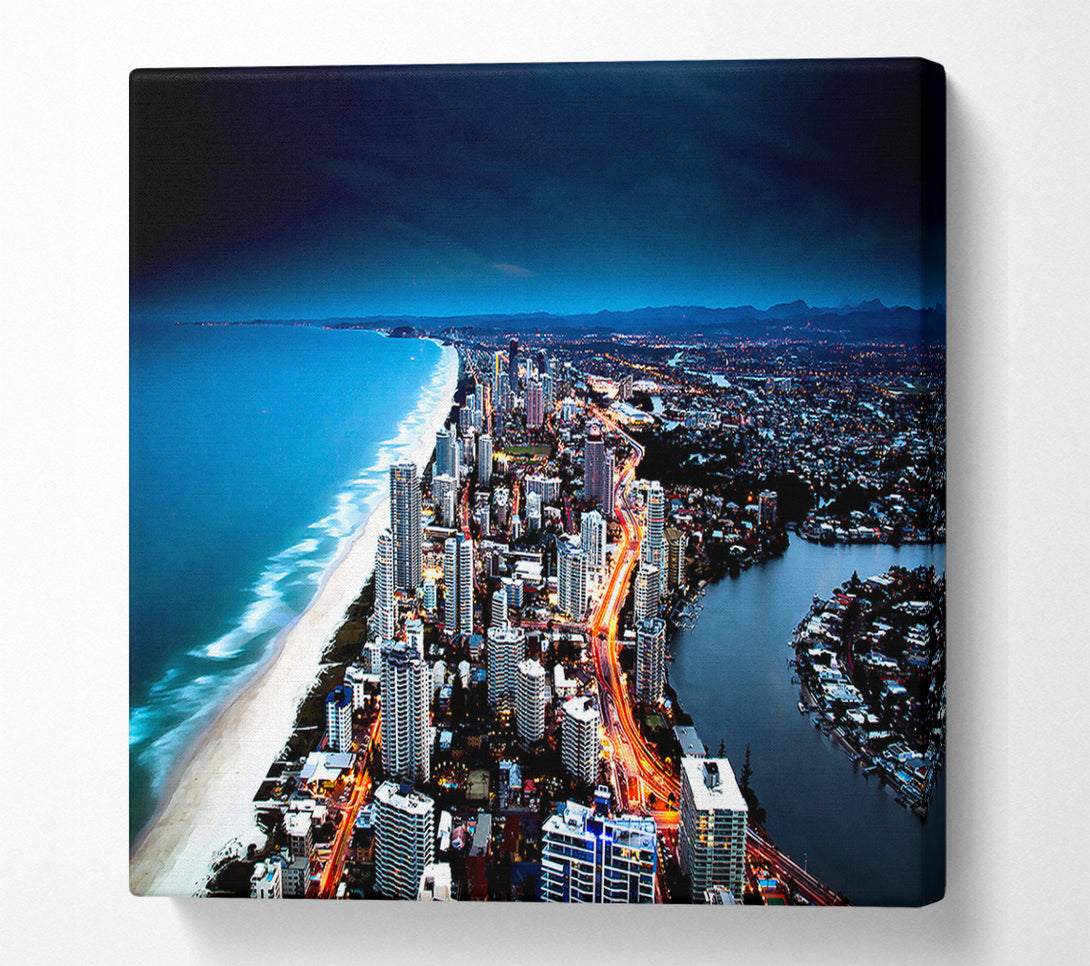  A Canvas Print of Golden City Coast Canvas Wall Art