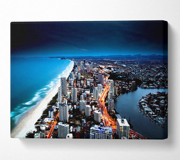  A Canvas Print of Golden City Coast Canvas Wall Art
