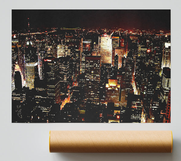 Golden City Nights Giclee Print