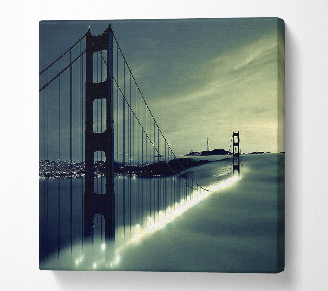  A Canvas Print of Golden Gate Bridge Light In The Fog Canvas Print