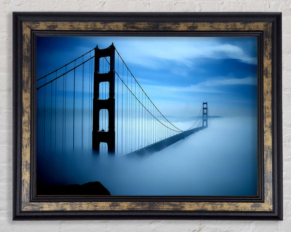 Golden Gate Bridge Fog Framed Print