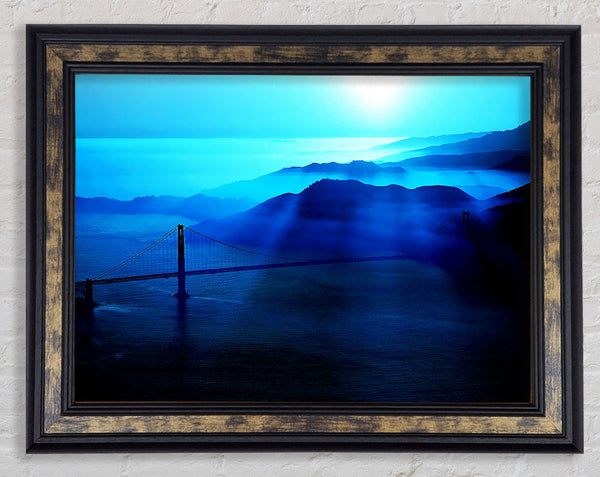Golden Gate Bridge Morning Mist Framed Print