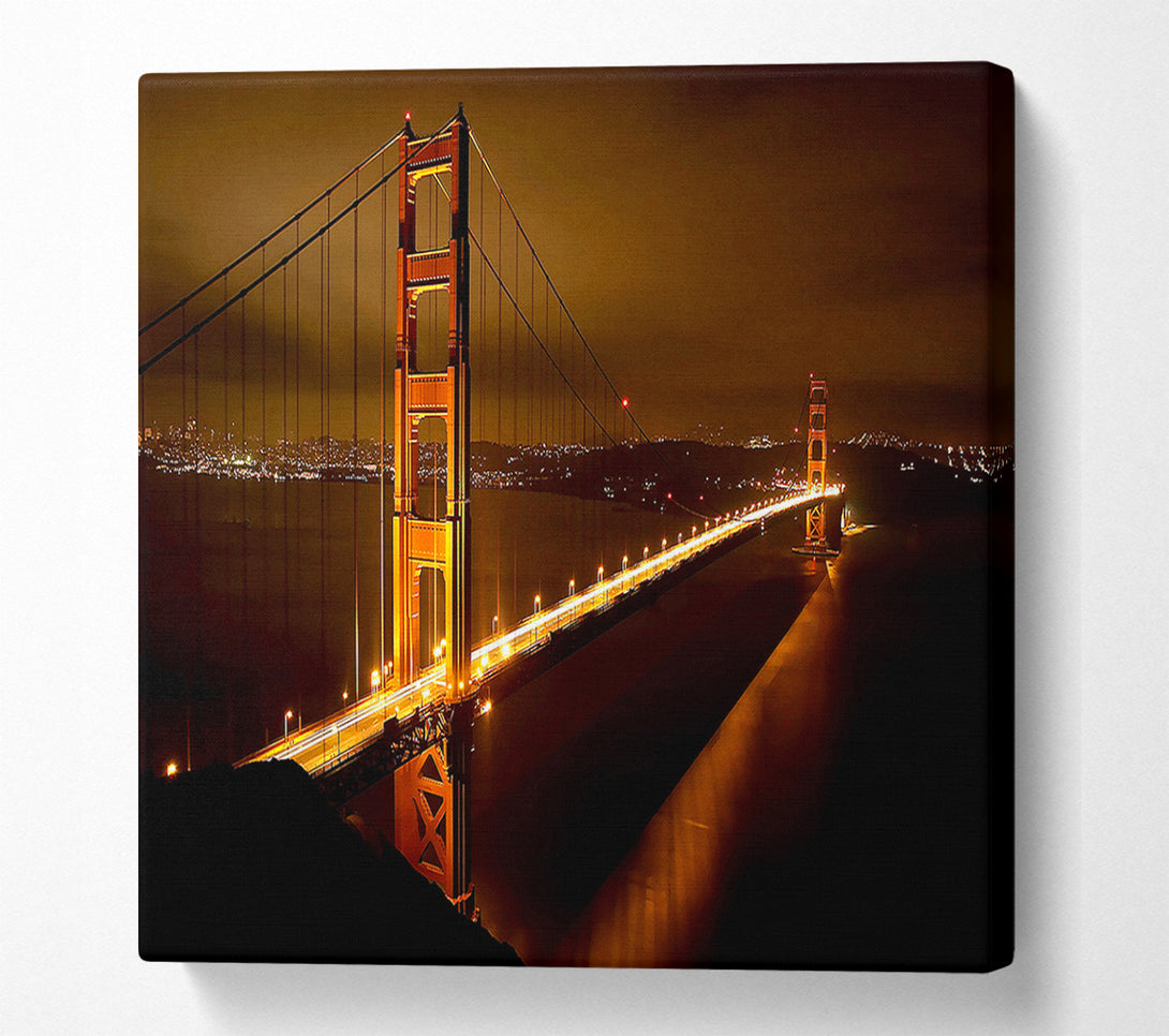  A Canvas Print of Golden Gate Bridge Nights Canvas Wall Art