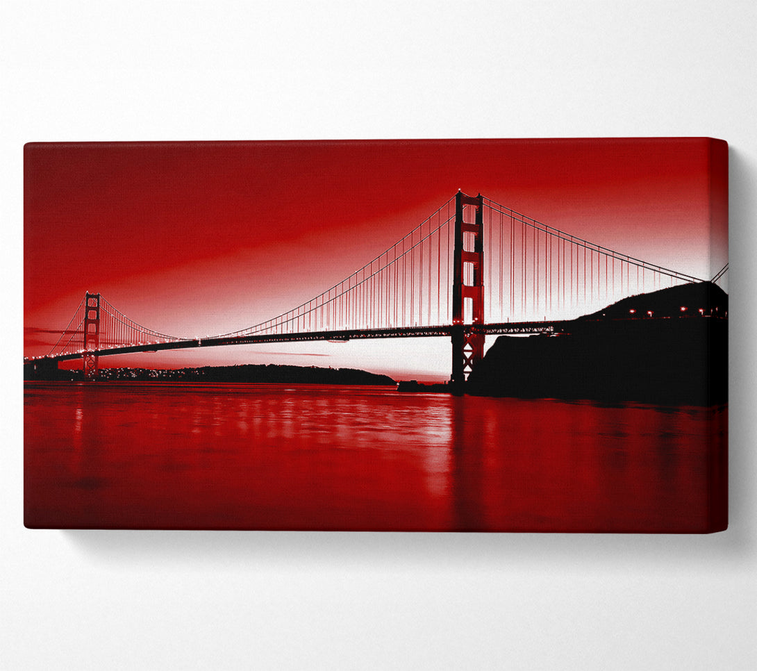  A Canvas Print of Golden Gate Bridge Red Canvas Art