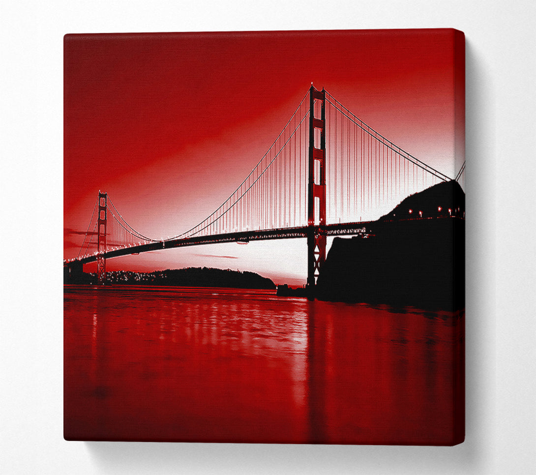  A Canvas Print of Golden Gate Bridge Red Canvas Art