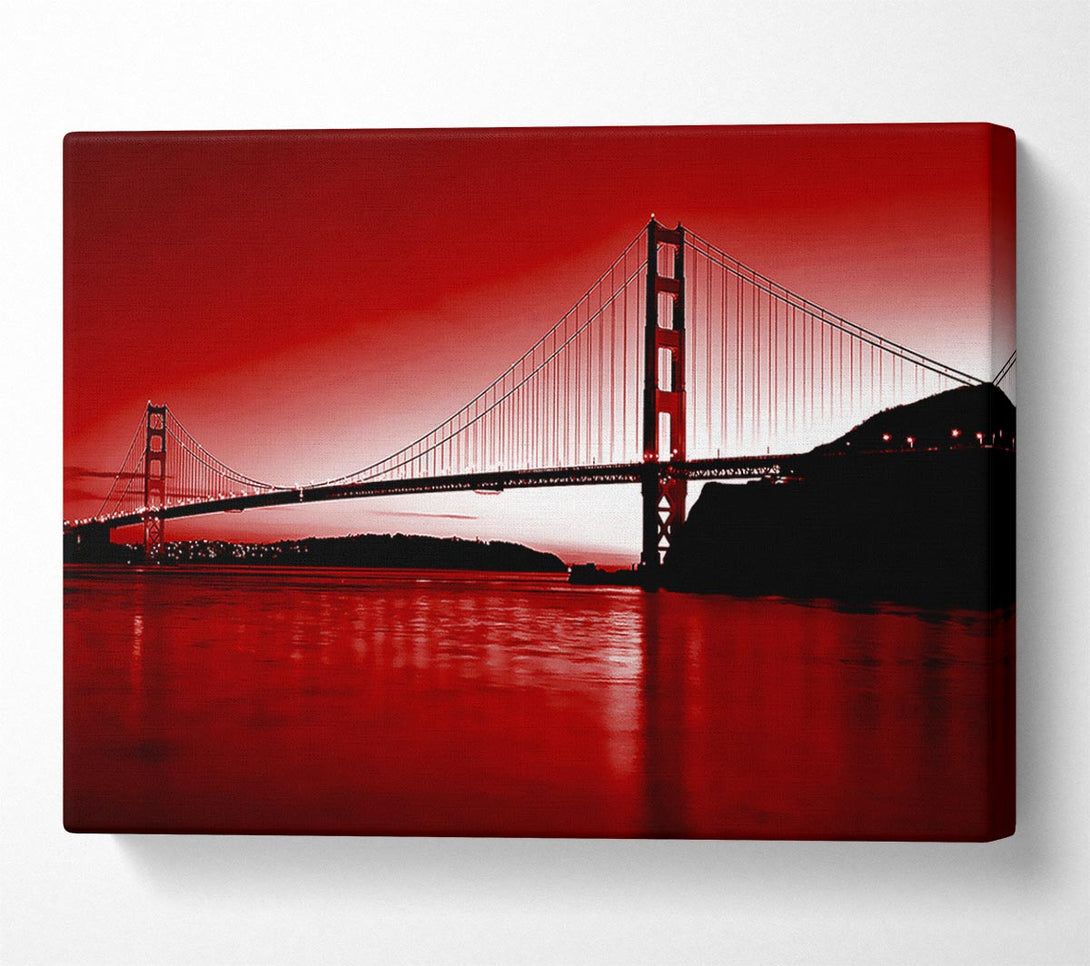  A Canvas Print of Golden Gate Bridge Red Canvas Art