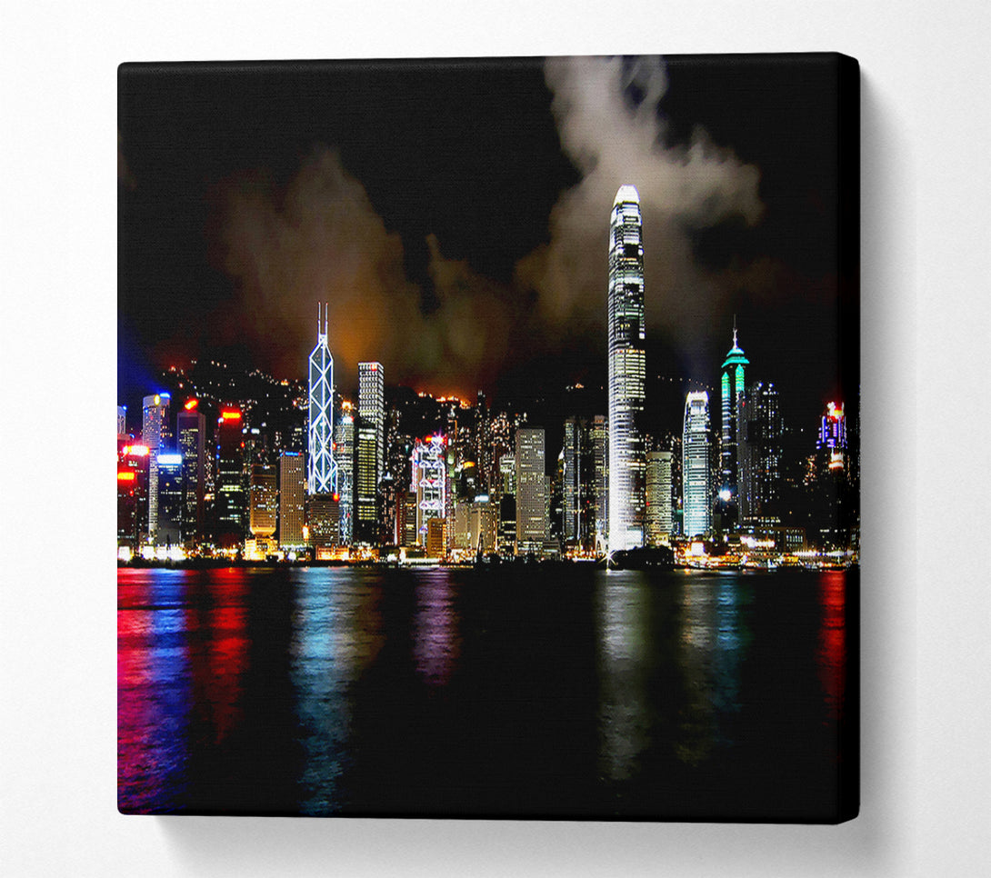  A Canvas Print of Hong Kong Cloudy Nights Canvas Art