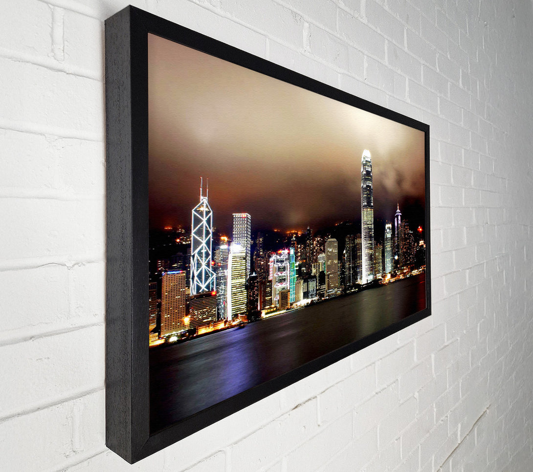  A Canvas Print of Hong Kong Harbour Brown Canvas Print