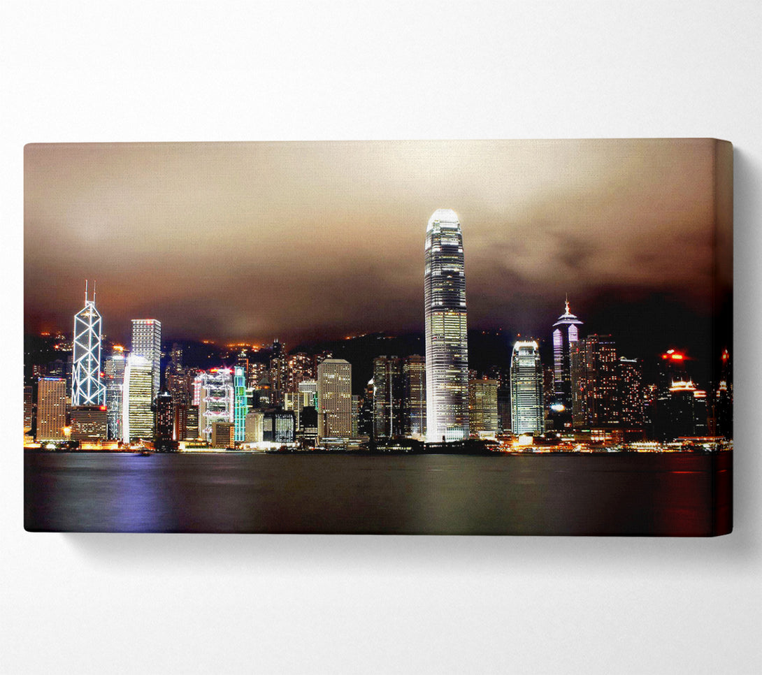  A Canvas Print of Hong Kong Harbour Brown Canvas Print
