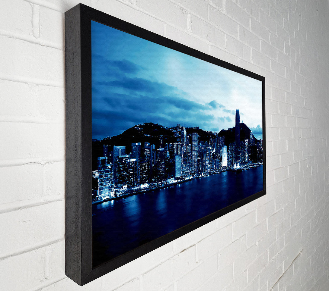 A Canvas Print of Hong Kong Blue Harbour Canvas Wall Art