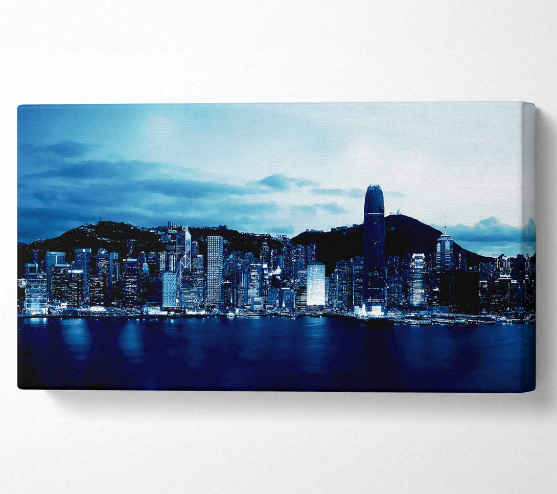  A Canvas Print of Hong Kong Blue Harbour Canvas Wall Art