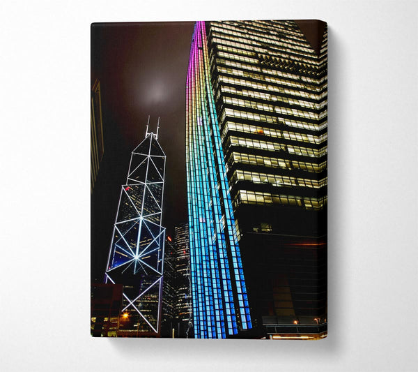  A Canvas Print of Hong Kong Buildings Canvas Art