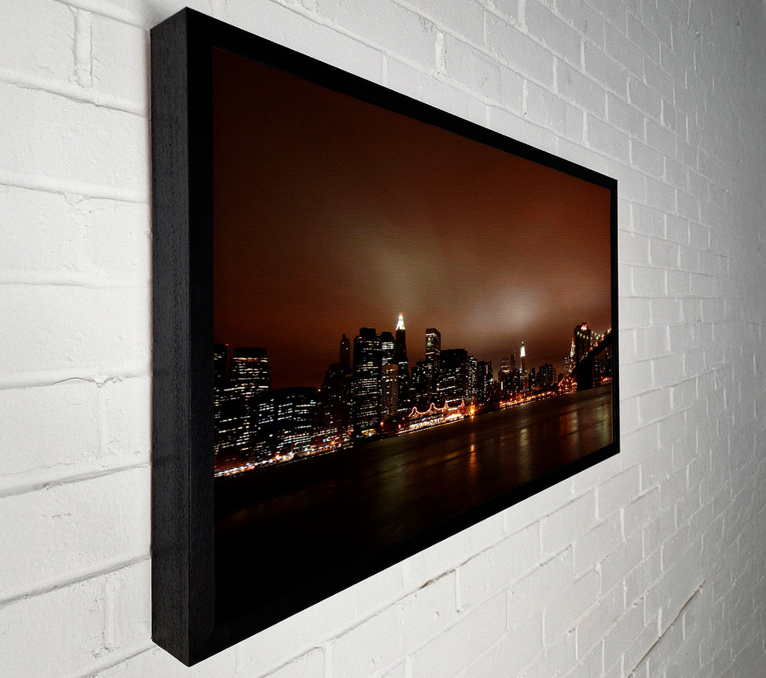  A Canvas Print of Hong Kong Chocolate Glow Canvas Wall Art