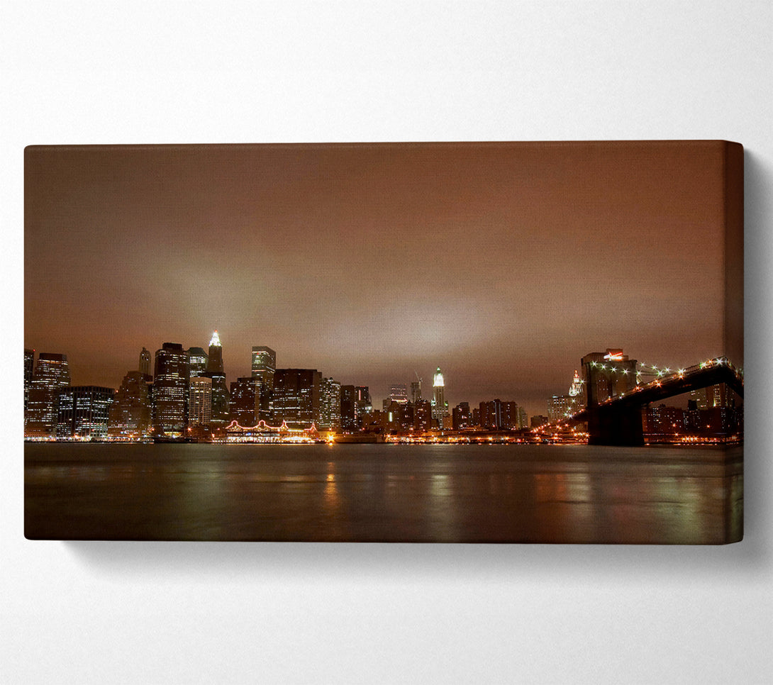  A Canvas Print of Hong Kong Chocolate Glow Canvas Wall Art